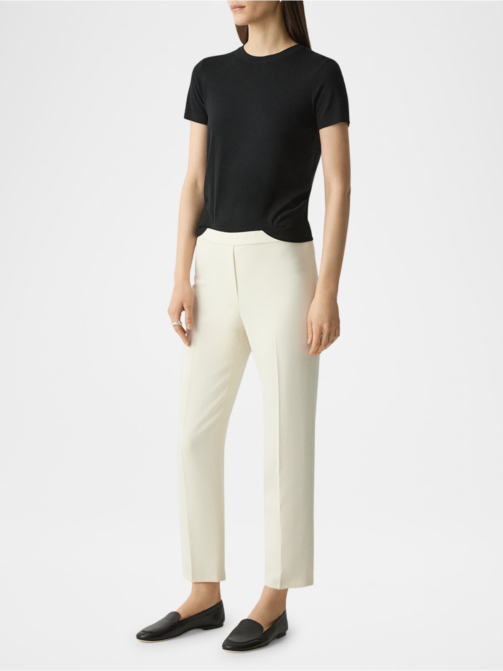 Theory Treeca Pull-On White Pant SZ 4